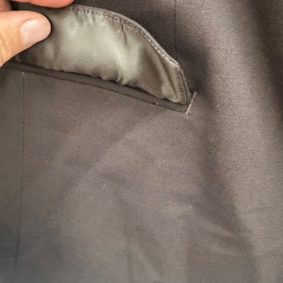 LL Bean Brown Wool Blend One Button Business Blazer Jacket Womens size 10 - Picture 4 of 11